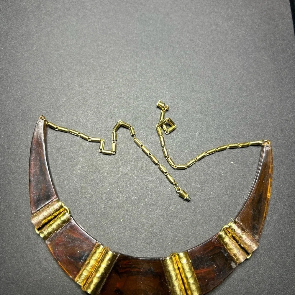 Vintage Gold and Brown Necklace